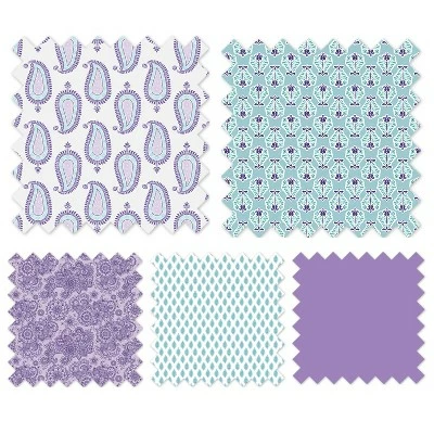 Hot Sale π Bacati - Paisley Isabella Purple Lilac Aqua 10 pc Crib Bedding Set with 2 Crib Fitted Sheets π 4 Hot Sale π Bacati - Paisley Isabella Purple Lilac Aqua 10 pc Crib Bedding Set with 2 Crib Fitted Sheets π - Image 4