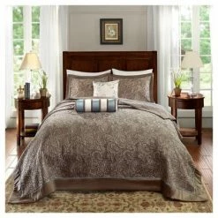 Promo 🔔 Madison Park 5pc Charlotte Jacquard Bedspread Set 😍