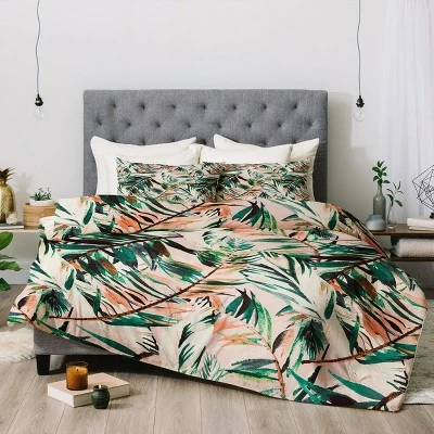 Hot Sale 𧨠Marta Barragan Camarasa Tropical Leaf Desert Comforter & Sham Set Green - Deny Designs β 1 Hot Sale 𧨠Marta Barragan Camarasa Tropical Leaf Desert Comforter & Sham Set Green - Deny Designs β