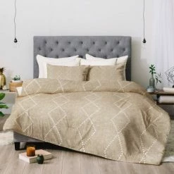 Coupon β€οΈ Little Arrow Design Co Geometric Boho Diamonds Comforter Set - Deny Designs Beige π