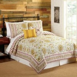 Discount 😀 Indigo Bazaar 5pc Joanne Comforter & Sham Set Red ⌛ -Bedding Sets & Collections Sales Shop unnamed file 8191