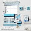 Best Pirce 👍 Bacati - Woodlands Aqua/Navy/Grey 10 pc Crib Bedding Set with Long Rail Guard Cover 🔥