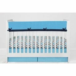 Best Pirce 👍 Bacati - Woodlands Aqua/Navy/Grey 10 pc Crib Bedding Set with Long Rail Guard Cover 🔥 -Bedding Sets & Collections Sales Shop unnamed file 8236