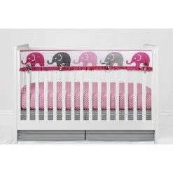 Cheapest 😍 Bacati - Elephants Pink/Fuschia/Gray 10 pc Crib Bedding Set with Long Rail Guard Cover 🔔 -Bedding Sets & Collections Sales Shop unnamed file 8248