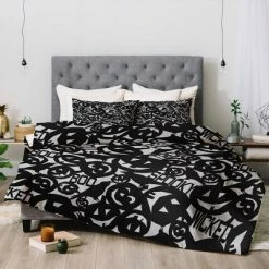 Top 10 π― Deny Designs Heather Dutton Full/Queen Something Wicked This Way Comes Comforter Set Black/White π―