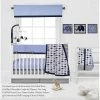 Buy 🔥 Bacati - Elephants Blue/Navy/Gray 10 pc Crib Bedding Set with Long Rail Guard Cover 💯