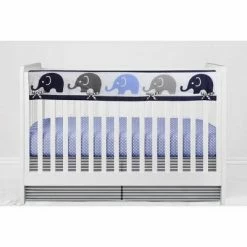 Buy 🔥 Bacati - Elephants Blue/Navy/Gray 10 pc Crib Bedding Set with Long Rail Guard Cover 💯 -Bedding Sets & Collections Sales Shop unnamed file 8269