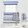 Budget 🎁 Bacati - Elephants Blue/Navy/Gray 6 pc Crib Bedding Set with Long Rail Guard Cover ✨