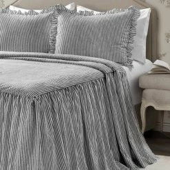Top 10 🎁 Lush Decor Ticking Stripe Bedspread - Lush Décor Blue 👍