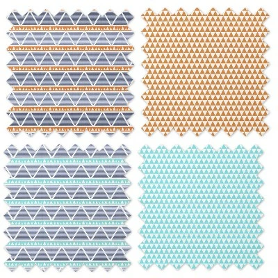 Outlet 🎉 Bacati - Boys Triangles Aqua Navy 3 pc Crib Bedding Set 💯 4 Outlet 🎉 Bacati - Boys Triangles Aqua Navy 3 pc Crib Bedding Set 💯 - Image 4