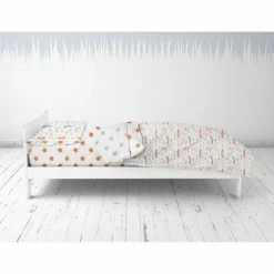 Deals ✨ Bacati - Basketball Orange/Gray Muslin 4 pc Toddler Bedding Set 🌟