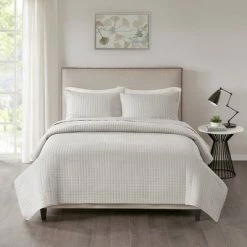 Hot Sale 🎉 510 Design Trace 3pc Reversible Coverlet Set White 🌟 -Bedding Sets & Collections Sales Shop unnamed file 8423