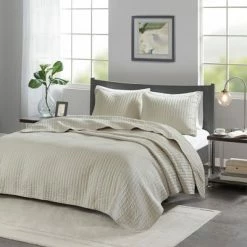 Discount ❤️ Madison Park Mitchell Coverlet Set White 🎁