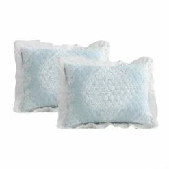 Flash Sale 🤩 Lush Decor Lucianna Ruffle Edge Cotton Bedspread Set - Lush Décor Blue 😀