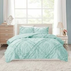 Best Sale 🎉 Intelligent Design Elia Tufted Diamond Ruffle Coverlet Set Gray 🌟 -Bedding Sets & Collections Sales Shop unnamed file 8508
