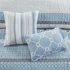 Deals ⌛ Madison Park Loraine Cotton Printed Coverlet Set Blue 🧨 -Bedding Sets & Collections Sales Shop unnamed file 8520