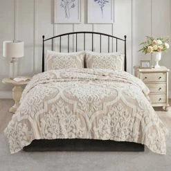 Budget 👍 Madison Park 3pc Eugenia Cotton Damask Coverlet Set White 🌟 -Bedding Sets & Collections Sales Shop unnamed file 8522