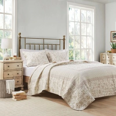 Budget β Madison Park 3pc Harley Cotton Coverlet Set Cream/blush π 1 Budget β Madison Park 3pc Harley Cotton Coverlet Set Cream/blush π