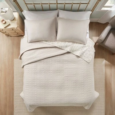 Budget β Madison Park 3pc Harley Cotton Coverlet Set Cream/blush π 4 Budget β Madison Park 3pc Harley Cotton Coverlet Set Cream/blush π - Image 4