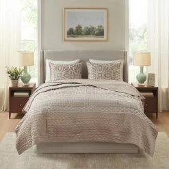 Cheapest ✔️ Madison Park 3pc Kaden Reversible Jacquard Coverlet Set Taupe ⌛ 11 Cheapest ✔️ Madison Park 3pc Kaden Reversible Jacquard Coverlet Set Taupe ⌛ -Bedding Sets & Collections Sales Shop unnamed file 8728