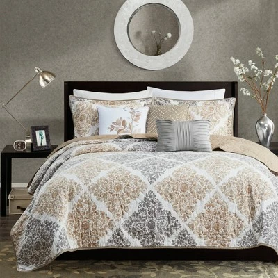 Deals 𧨠Madison Park Arbor 6pc Reversible Coverlet Set Neutral π 1 Deals 𧨠Madison Park Arbor 6pc Reversible Coverlet Set Neutral π