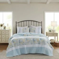 Flash Sale 🎉 Madison Park Juniper Reversible Cotton Coverlet Set Aqua/Yellow ❤️ -Bedding Sets & Collections Sales Shop unnamed file 8745