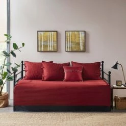 Promo 👍 Madison Park 6pc Warren Reversible Daybed Cover Set - Red 😍 -Bedding Sets & Collections Sales Shop unnamed file 875
