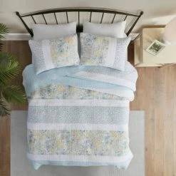 Flash Sale 🎉 Madison Park Juniper Reversible Cotton Coverlet Set Aqua/Yellow ❤️ -Bedding Sets & Collections Sales Shop unnamed file 8751