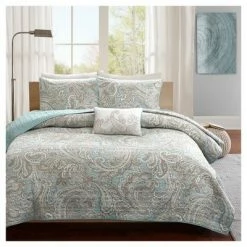 Budget βοΈ Madison Park Dierdre Paisley Cotton Coverlet Set - 4-Piece Blue π―