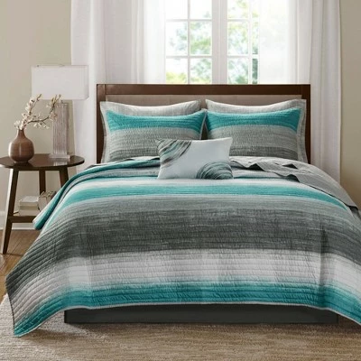 Deals π Madison Park Seth Twin 6pc Complete Reversible Coverlet and Cotton Sheet Set Aqua β 1 Deals π Madison Park Seth Twin 6pc Complete Reversible Coverlet and Cotton Sheet Set Aqua β