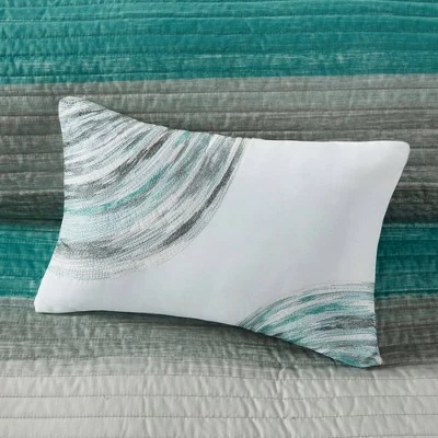 Deals π Madison Park Seth Twin 6pc Complete Reversible Coverlet and Cotton Sheet Set Aqua β 7 Deals π Madison Park Seth Twin 6pc Complete Reversible Coverlet and Cotton Sheet Set Aqua β - Image 7
