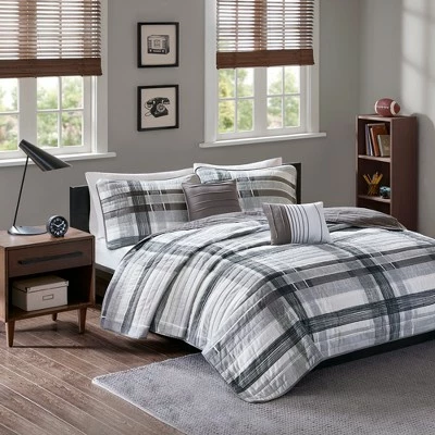 Deals 𧨠Intelligent Design Slate Plaid Coverlet Set Black π― 1 Deals 𧨠Intelligent Design Slate Plaid Coverlet Set Black π―