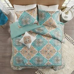 Best Sale 🛒 Intelligent Design Kalani Seersucker Boho Printed Coverlet Set Teal 😍 -Bedding Sets & Collections Sales Shop unnamed file 8891