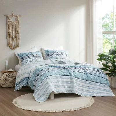 Best deal π Madison Park 3pc Malakai Reversible Cotton Coverlet Set Blue π 1 Best deal π Madison Park 3pc Malakai Reversible Cotton Coverlet Set Blue π