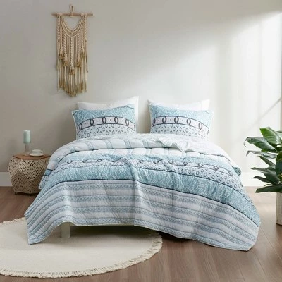 Best deal π Madison Park 3pc Malakai Reversible Cotton Coverlet Set Blue π 3 Best deal π Madison Park 3pc Malakai Reversible Cotton Coverlet Set Blue π - Image 3