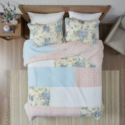 Wholesale 👍 Madison Park Dani Reversible Cotton Coverlet Set Pink/Yellow 🤩 -Bedding Sets & Collections Sales Shop unnamed file 8910