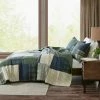 Budget 🎉 Woolrich Mill Creek Oversized Cotton Quilt Set Green 👏