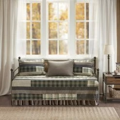 Outlet 🌟 Woolrich Winter Plains 5 Piece Day Bed Cover Set - Tan 🛒