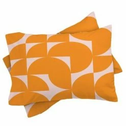 Cheapest 😍 June Journal Mid Century Mod Geometrics Comforter Set - Deny Designs Orange 👏 -Bedding Sets & Collections Sales Shop unnamed file 8980