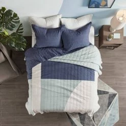 Budget 🔔 Urban Habitat Carson 3pc Reversible Cotton Printed Coverlet/Wall Tapestry Aqua 🤩 -Bedding Sets & Collections Sales Shop unnamed file 9000