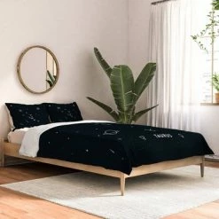 Flash Sale 🎁 Cuss Yeah Designs Taurus Star Constellation Comforter Set - Deny Designs Black 🧨