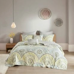 Cheapest 💯 Urban Habitat Yellow Leyla 100% Cotton Printed Coverlet Set (Full/Queen) 7pcs 👍 -Bedding Sets & Collections Sales Shop unnamed file 9032