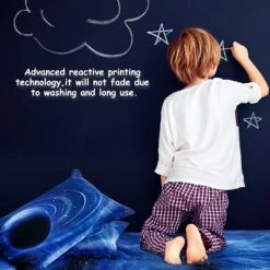 Best Pirce 😍 4 Pcs Polyester Galaxy Soft with Pillowcases Bedding Sets Blue - PiccoCasa ✔️ -Bedding Sets & Collections Sales Shop unnamed file 9049