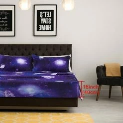 Promo 🧨 4 Pcs Polyester Galaxy Stars Themed Bedding Sets - PiccoCasa 😍 -Bedding Sets & Collections Sales Shop unnamed file 9054