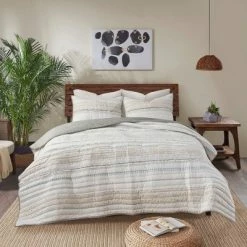 Best reviews of 🤩 Ink+Ivy 3pc Nea Cotton Printed Coverlet Set with Trims Gray/Ivory 🧨 -Bedding Sets & Collections Sales Shop unnamed file 9076