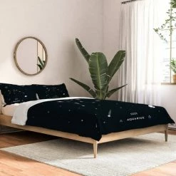 Top 10 🤩 Cuss Yeah Designs Aquarius Star Constellation Comforter Set - Deny Designs Black 👍