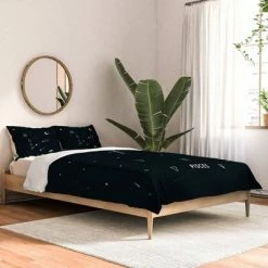 Buy 👏 Cuss Yeah Designs Pisces Star Constellation Comforter Set - Deny Designs Black ⌛