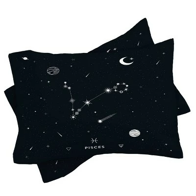 Buy π Cuss Yeah Designs Pisces Star Constellation Comforter Set - Deny Designs Black β 2 Buy π Cuss Yeah Designs Pisces Star Constellation Comforter Set - Deny Designs Black β - Image 2