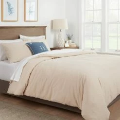 Deals 👍 Clipped Linework Duvet Set - Threshold™ Khaki ❤️