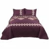 Buy 🎉 3 Pieces Floral Pattern Polyester soft Bedspread Sets Coverlet Bed Sets - PiccoCasa 🎁